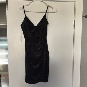 Elegant Black Dress with Gold Accents
